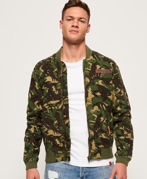 Superdry Rookie Duty Splatter Bomber Férfi Kabát Camo | BLXPU9301